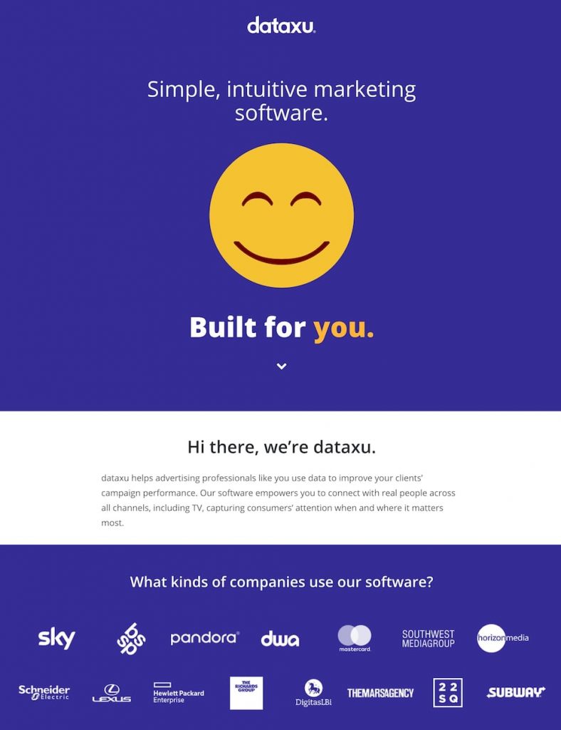 esempio di landing page